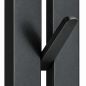 Preview: DanDiBo Garderobe Wand Schwarz Metall 96612 / 96782 Wandgarderobe mit 18 Haken Schmal Flurgarderobe Modern Hakenleiste Garderobenhaken