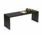 Preview: DanDiBo Garden Bench Metal Solid Weatherproof Black 120 cm Bench Modern Ida 96245 Park Bench Iron Slatted Bench