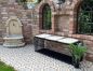Preview: DanDiBo Garden Bench Metal Black Weatherproof Solid 150 cm Bench Modern 96430 Park Bench Iron Slatted Bench