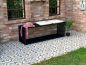 Preview: DanDiBo Garden Bench Metal Black Weatherproof Solid 150 cm Bench Modern 96430 Park Bench Iron Slatted Bench