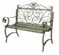 Preview: DanDiBo Gartenbank Metall Wetterfest Patina Grün 120 cm 2 Sitzer Sitzbank 96021 Parkbank Eisen Garten