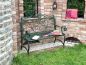 Preview: DanDiBo Gartenbank Metall Wetterfest Patina Grün 120 cm 2 Sitzer Sitzbank 96021 Parkbank Eisen Garten