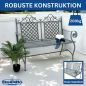 Preview: DanDiBo Garden Bench Weatherproof 2 Seater Metal Grey 120 cm 96592 Bench Iron Bench Garden Antique Park Bench