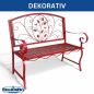 Preview: DanDiBo Garden Bench Rosso Weatherproof 2-Seater Metal Red 110 cm 96707 Outdoor Bench Iron Garden Antique Park Bench