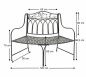 Preview: DanDiBo Garden Bench Weatherproof Semicircular Metal Brown 96002 125 cm Bench Metal Bench Seat Garden