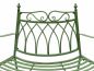 Preview: DanDiBo Gartenbank Wetterfest Halbrund aus Metall Grün 93996 140cm Bank Metallbank Sitzbank Garten