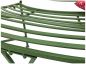 Preview: DanDiBo Gartenbank Wetterfest Halbrund aus Metall Grün 93996 140cm Bank Metallbank Sitzbank Garten