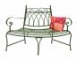 Preview: DanDiBo Gartenbank Wetterfest Halbrund aus Metall Grün 93996 140cm Bank Metallbank Sitzbank Garten