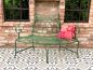 Preview: DanDiBo Gartenbank Wetterfest Halbrund aus Metall Grün 93996 140cm Bank Metallbank Sitzbank Garten