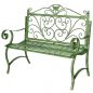Preview: DanDiBo Panchina da Giardino Resistente alle Intemperie Metallo 2 Posti Panchina da Esterno 120 cm Patina Verde 96021 Panchina da Balcone Panchina da Parco Panchina da Giardino