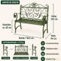 Preview: DanDiBo Panchina da Giardino Resistente alle Intemperie Metallo 2 Posti Panchina da Esterno 120 cm Patina Verde 96021 Panchina da Balcone Panchina da Parco Panchina da Giardino