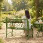Preview: DanDiBo Panchina da Giardino Resistente alle Intemperie Metallo 2 Posti Panchina da Esterno 120 cm Patina Verde 96021 Panchina da Balcone Panchina da Parco Panchina da Giardino