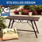Preview: Weatherproof Metal Garden Bench 83 cm Ornamental Bench "Cucciu S" Durable Iron Bench in Antique Design Ideal for Garden, Patio & Balcony