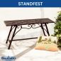 Preview: Weatherproof Metal Garden Bench 83 cm Ornamental Bench "Cucciu S" Durable Iron Bench in Antique Design Ideal for Garden, Patio & Balcony