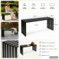 Preview: DanDiBo Weatherproof Metal Outdoor Garden Bench Black 96205 Ela 120 cm Seating Bench Garden Bench Park Bench Iron