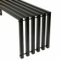 Preview: DanDiBo Weatherproof Metal Outdoor Garden Bench Black 96205 Ela 120 cm Seating Bench Garden Bench Park Bench Iron