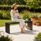 Preview: DanDiBo Weatherproof Metal Outdoor Garden Bench Black 96205 Ela 120 cm Seating Bench Garden Bench Park Bench Iron