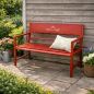 Preview: DanDiBo Garden Bench Weatherproof Metal Red 120 cm Passion 121495 Outdoor Bench 2-Seater Seat Bench Park Bench Iron