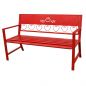 Preview: DanDiBo Garden Bench Weatherproof Metal Red 120 cm Passion 121495 Outdoor Bench 2-Seater Seat Bench Park Bench Iron