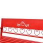 Preview: DanDiBo Garden Bench Weatherproof Metal Red 120 cm Passion 121495 Outdoor Bench 2-Seater Seat Bench Park Bench Iron