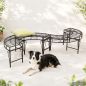 Preview: DanDiBo Gartenbank Wetterfest Metall S-Form Braun 96766 Sitzbank Garten Bank Parkbank Eisen