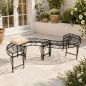 Preview: DanDiBo Gartenbank Wetterfest Metall S-Form Braun 96766 Sitzbank Garten Bank Parkbank Eisen