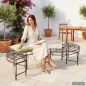 Preview: DanDiBo Gartenbank Wetterfest Metall S-Form Braun 96766 Sitzbank Garten Bank Parkbank Eisen