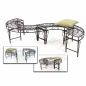 Preview: DanDiBo Gartenbank Wetterfest Metall S-Form Braun 96766 Sitzbank Garten Bank Parkbank Eisen