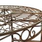 Preview: DanDiBo Gartenbank Wetterfest Metall S-Form Braun 96766 Sitzbank Garten Bank Parkbank Eisen