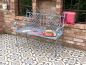 Preview: DanDiBo metal garden bench grey bench 120 cm bench seat 96020 tree bench iron park bench garden antique