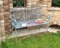 Preview: DanDiBo metal garden bench grey bench 120 cm bench seat 96020 tree bench iron park bench garden antique
