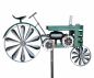 Preview: DanDiBo garden plug metal tractor XL 160 cm tractor green 96106 wind chime wind wheel weatherproof garden decoration garden stick ground plug