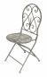 Preview: DanDiBo Gartenstuhl Metall Grau Weiß 96127 Metallstuhl Stuhl Garten Vintage Eisen Nostalgie Eisenstuhl Antik