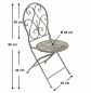 Preview: DanDiBo Gartenstuhl Metall Grau Weiß 96127 Metallstuhl Stuhl Garten Vintage Eisen Nostalgie Eisenstuhl Antik