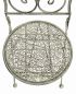 Preview: DanDiBo Gartenstuhl Metall Grau Weiß 96127 Metallstuhl Stuhl Garten Vintage Eisen Nostalgie Eisenstuhl Antik