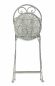 Preview: DanDiBo Gartenstuhl Metall Grau Weiß 96127 Metallstuhl Stuhl Garten Vintage Eisen Nostalgie Eisenstuhl Antik