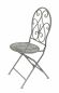 Preview: DanDiBo Gartenstuhl Metall Grau Weiß 96127 Metallstuhl Stuhl Garten Vintage Eisen Nostalgie Eisenstuhl Antik