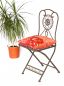 Preview: Gartenstuhl Metall Tecla 17921 Metallstuhl Stuhl Garten Vintage Eisen Nostalgie Eisenstuhl Braun Antik