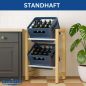 Preview: DanDiBo beverage crate rack 2 crates wood bamboo stainless steel look 96657 drinks rack crate rack beverage crate holder drinks rack beer crate rack