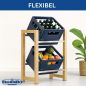 Preview: DanDiBo beverage crate rack 2 crates wood bamboo stainless steel look 96657 drinks rack crate rack beverage crate holder drinks rack beer crate rack