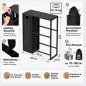 Preview: DanDiBo Bottle Crate Rack for 4 Crates with Shelf Deposit Bottle Container 2 in 1 Black Metal 96647 Beverage Rack Storage Container, Crate Holder Drinks Shelf