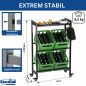 Preview: DanDiBo beverage crate shelf 4 crates with storage surface wheels hooks metal black 96651 beverage shelf crate shelf drinks shelf