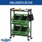 Preview: DanDiBo beverage crate shelf 4 crates with storage surface wheels hooks metal black 96651 beverage shelf crate shelf drinks shelf