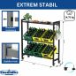 Preview: DanDiBo Bottle Crate Rack 6 Crates with Shelf Wheels Hooks Metal Black 96653 Beverage Rack Crate Rack Drinks Shelf Container