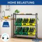 Preview: DanDiBo Bottle Crate Rack 6 Crates with Shelf Wheels Hooks Metal Black 96653 Beverage Rack Crate Rack Drinks Shelf Container