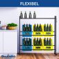 Preview: DanDiBo Bottle Crate Rack 6 Crates with Shelf Wheels Hooks Metal Black 96653 Beverage Rack Crate Rack Drinks Shelf Container