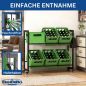 Preview: DanDiBo Bottle Crate Rack for 6 Crates with Grid Hooks Wheels Metal Black 96652 Beverage Rack Storage Organizer