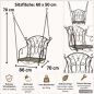 Preview: DanDiBo Hängesessel Outdoor ohne Gestell Hängeschaukel 18811 Hängestuhl hanging chair Hängesitz Garten Gartenschaukel Hollywoodschaukel