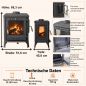 Preview: Hosseven Kaminofen Holzofen Wohnzimmer Holzkamin 8005CK Panorama 3 Seiten Glas 7 kW Holz Ofen Kamin Heizofen Schwedenofen Mehrfachbelegung