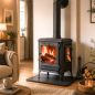 Preview: Hosseven Kaminofen Holzofen Wohnzimmer Holzkamin 8005CK Panorama 3 Seiten Glas 7 kW Holz Ofen Kamin Heizofen Schwedenofen Mehrfachbelegung